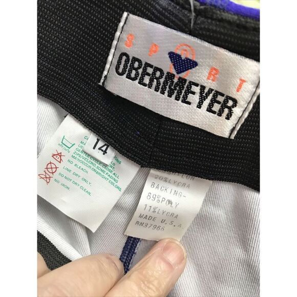 Obermeyer Vtg Sport Spandex Stretch Tights Leggings Snowboard Ski Pants Teen 14 - Picture 7 of 8